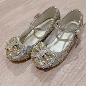 Gold Sequins Dress Shoes
